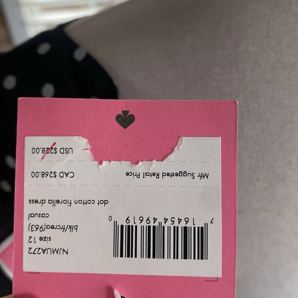 KATE SPADE New York DOT COTTON FIORELLA DRESS 12 NEW - Picture 9 of 11